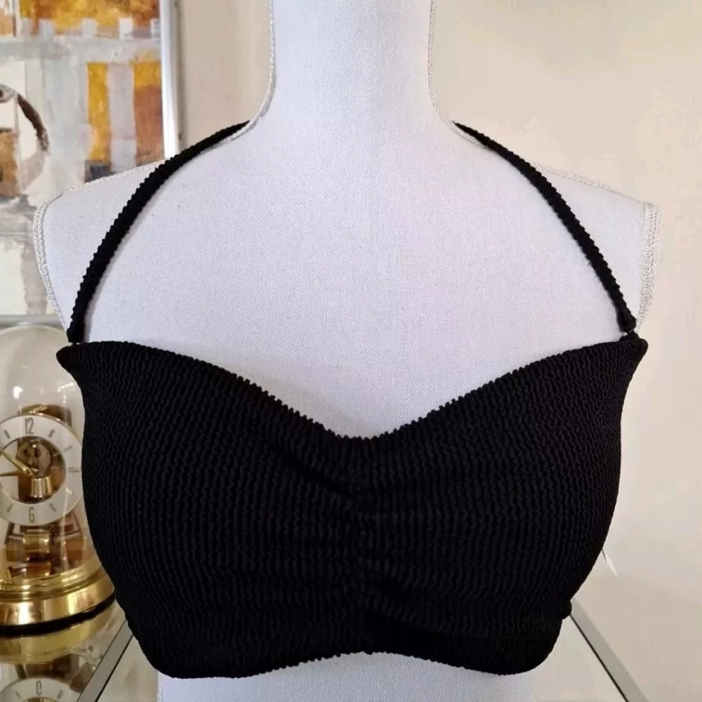 NEW NWT J Crew Black Swim Top XXL Convertible